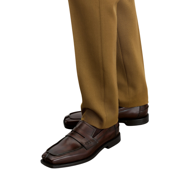 Mocassin BERLUTI Mont Thabor Cuir de veau Venezia marron ambre