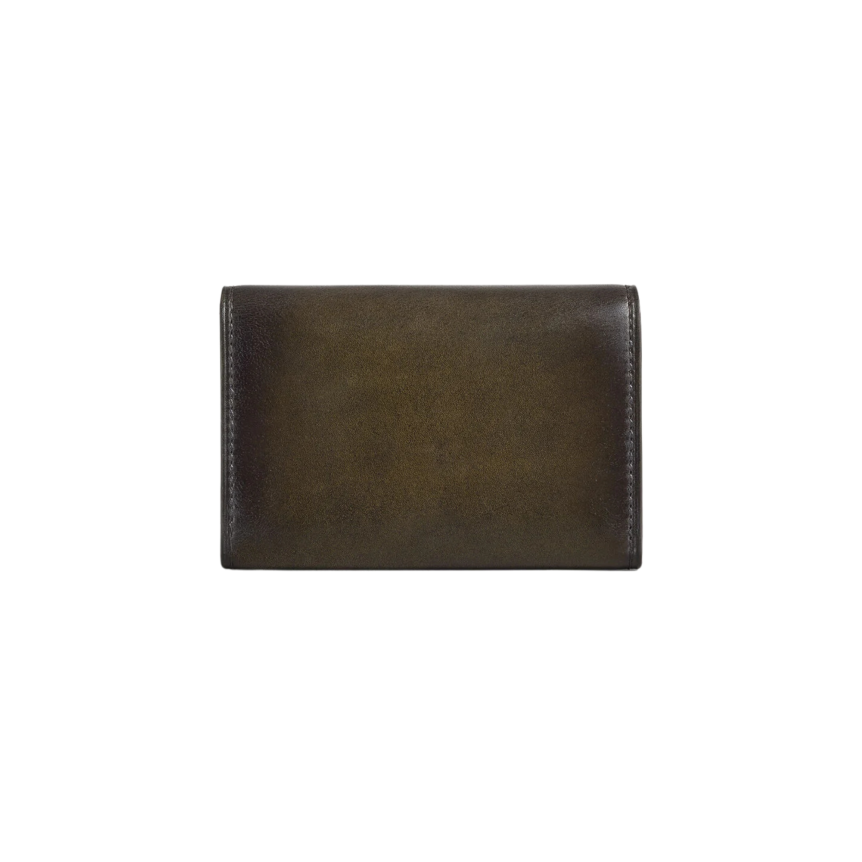 Porte-Cartes BERLUTI Imbuia Gaspard Cuir de veau Venezia selva oscura kaki
