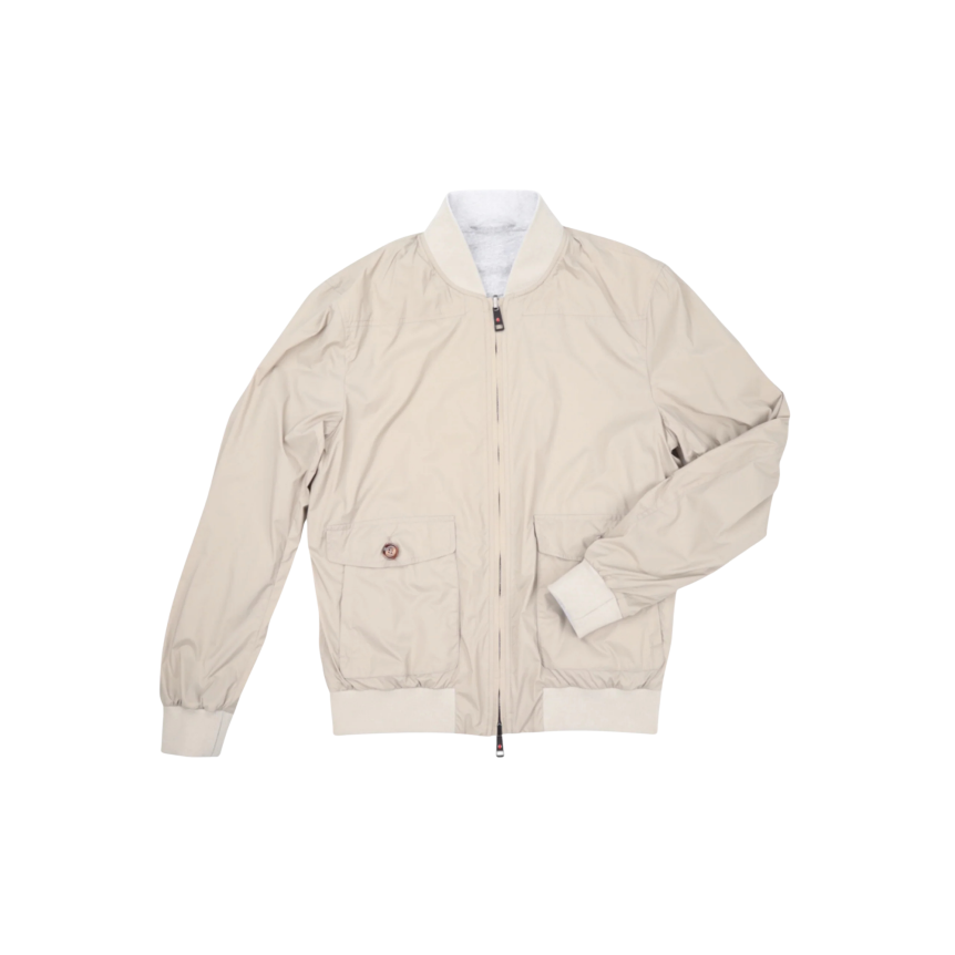 Blouson bomber KIRED Penna beige réversible gris clair