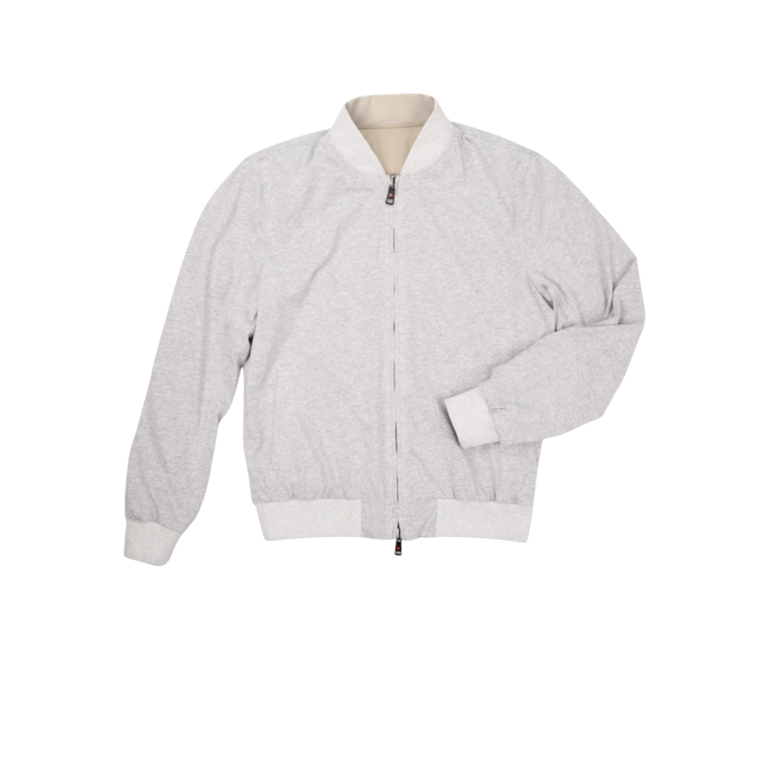 Blouson bomber KIRED Penna beige réversible gris clair