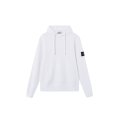 Sweat-shirt à capuche regular coton blanc poche kangourou