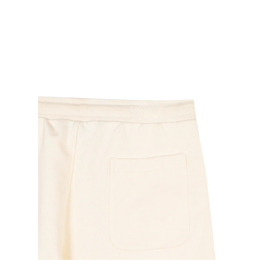 Short AMI Paris molleton coton écru cœur embossé