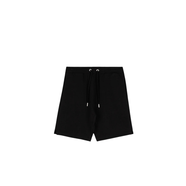 Short AMI Paris molleton coton noir cœur embossé