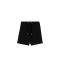 Short molleton coton noir cœur embossé