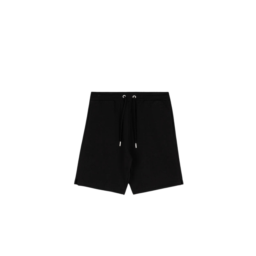 Short AMI Paris molleton coton noir cœur embossé