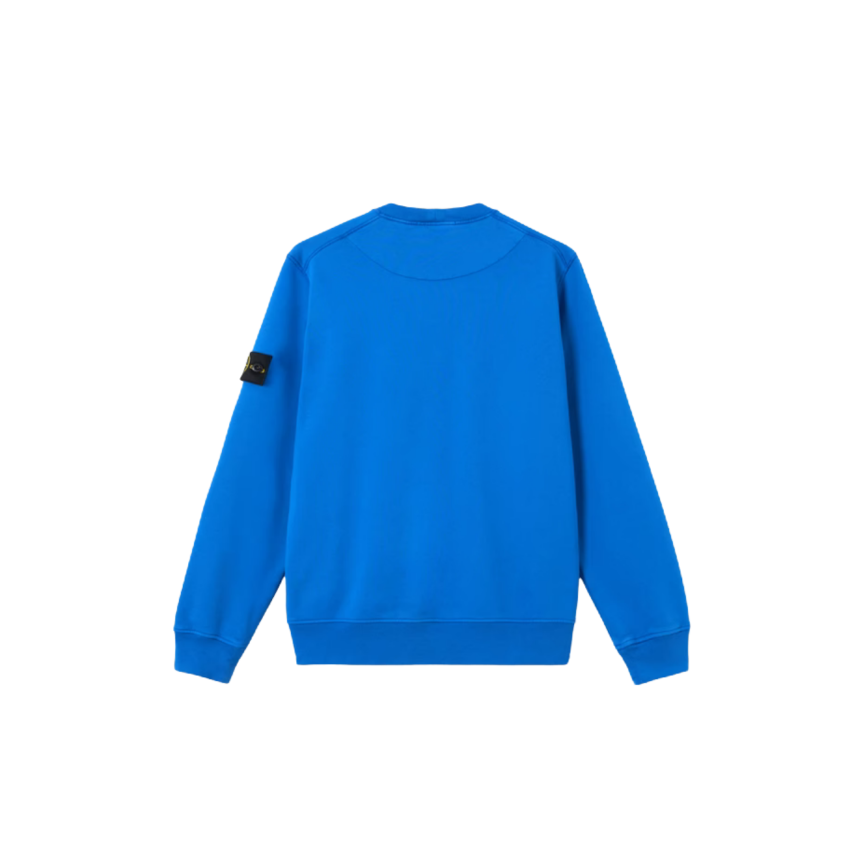 Sweat-shirt ras-du-cou STONE ISLAND regular manche raglan coton bleu roi
