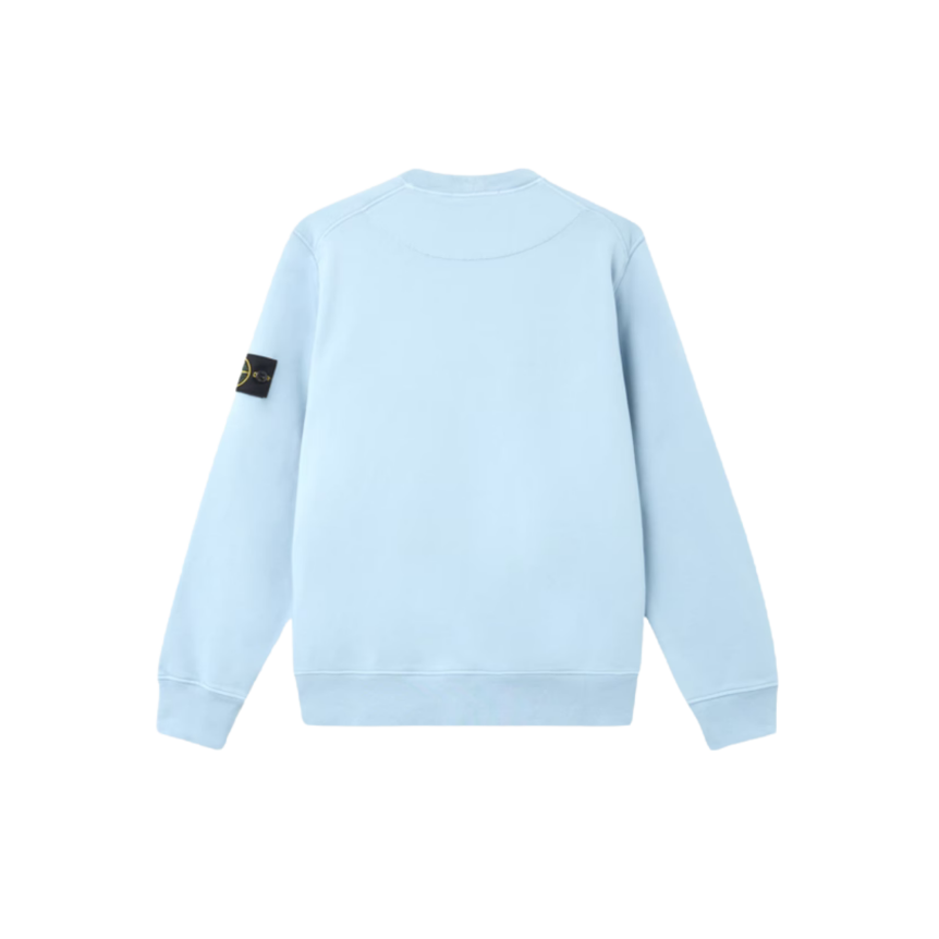 Sweat-shirt ras-du-cou STONE ISLAND regular manche raglan coton bleu ciel