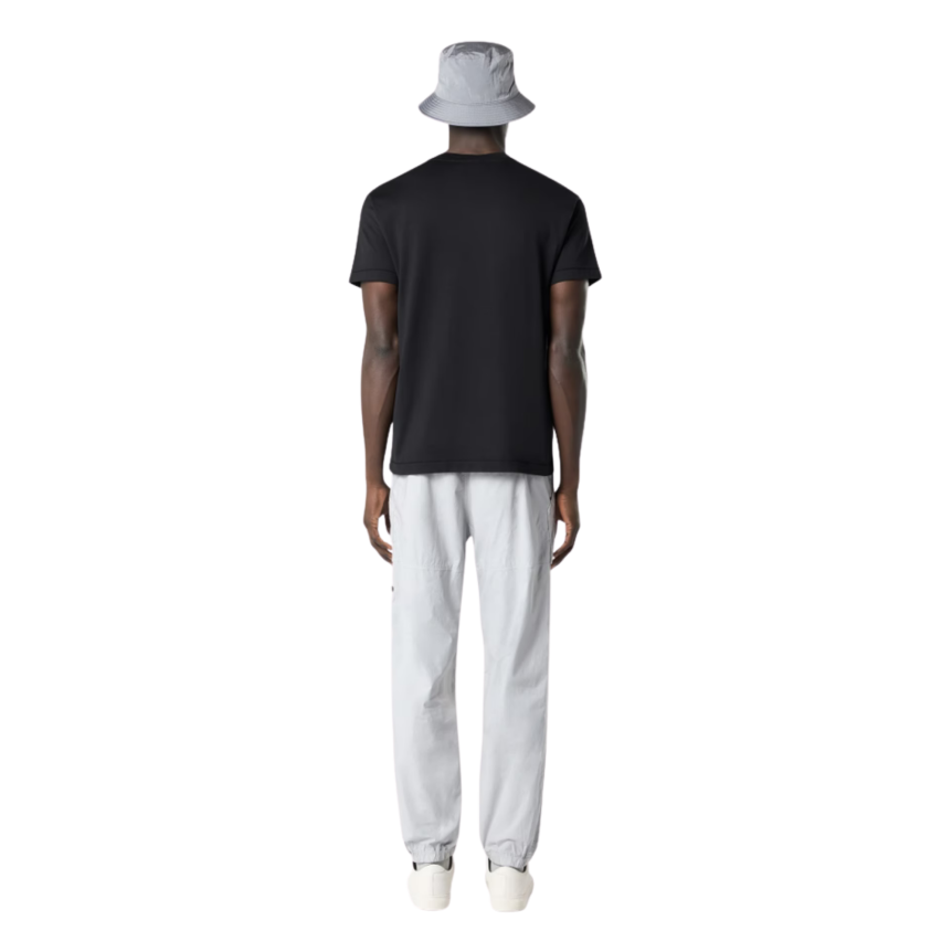T-shirt col rond STONE ISLAND manche courte  slim coton noir patch Compass
