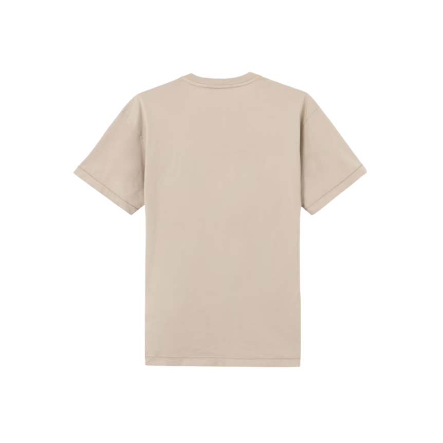 T-shirt col rond STONE ISLAND manche courte  slim coton beige patch Compass