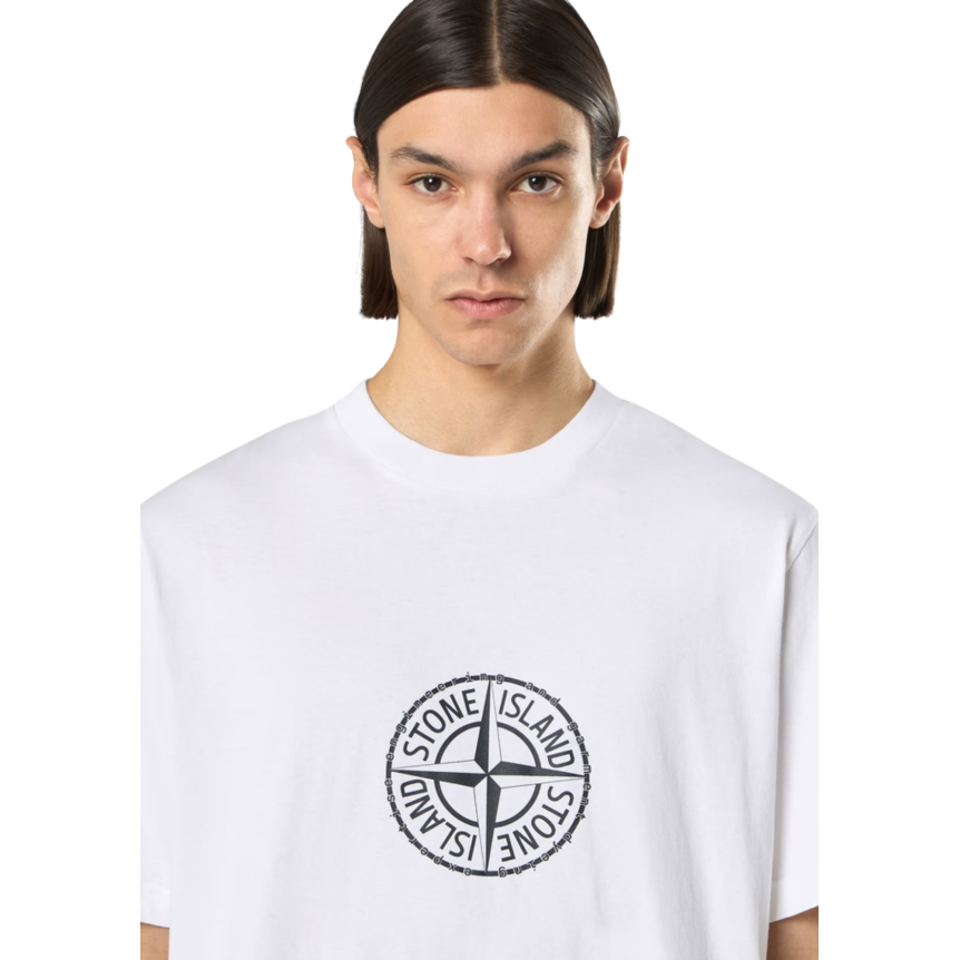 T-shirt manche courte STONE ISLAND jersey coton bio imprimé Camo Compass