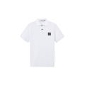 Polo piqué de coton blanc patch Compass