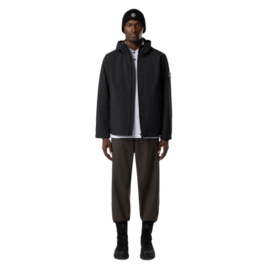 Polo STONE ISLAND piqué de coton blanc patch Compass