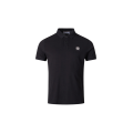 Polo slim manche courte coton piqué noir écusson Compass