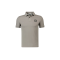 Polo manche courte slim coton gris écusson Compass