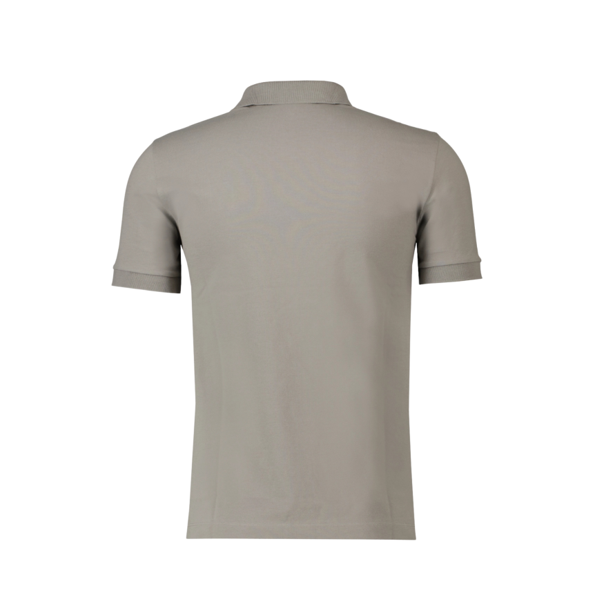 Polo manche courte STONE ISLAND slim coton gris écusson Compass