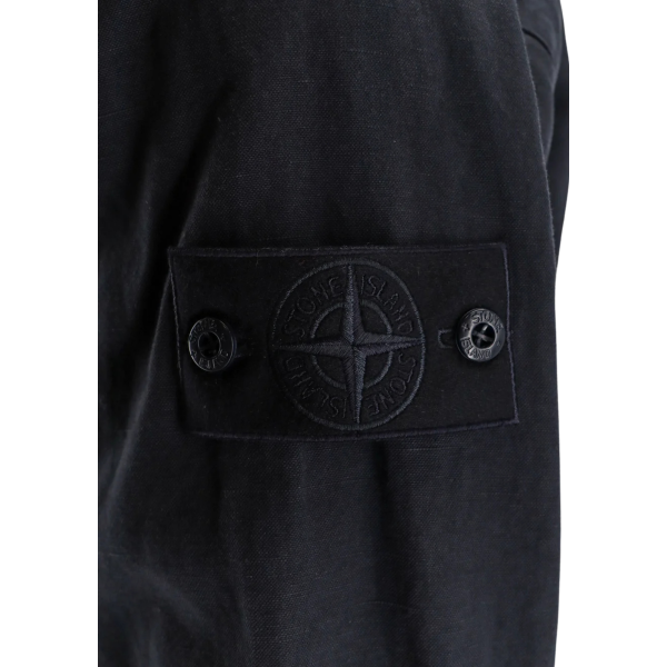 Surchemise toile STONE ISLAND coton lin bleu marine Collection Ghost