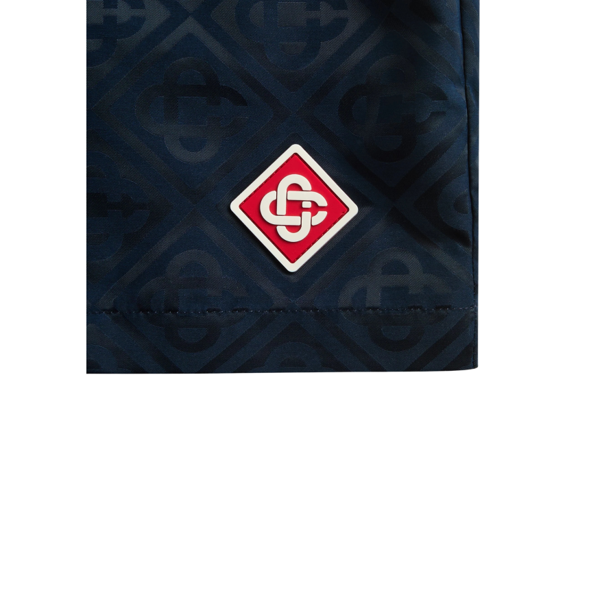 Short de bain CASABLANCA bleu marine monogramme
