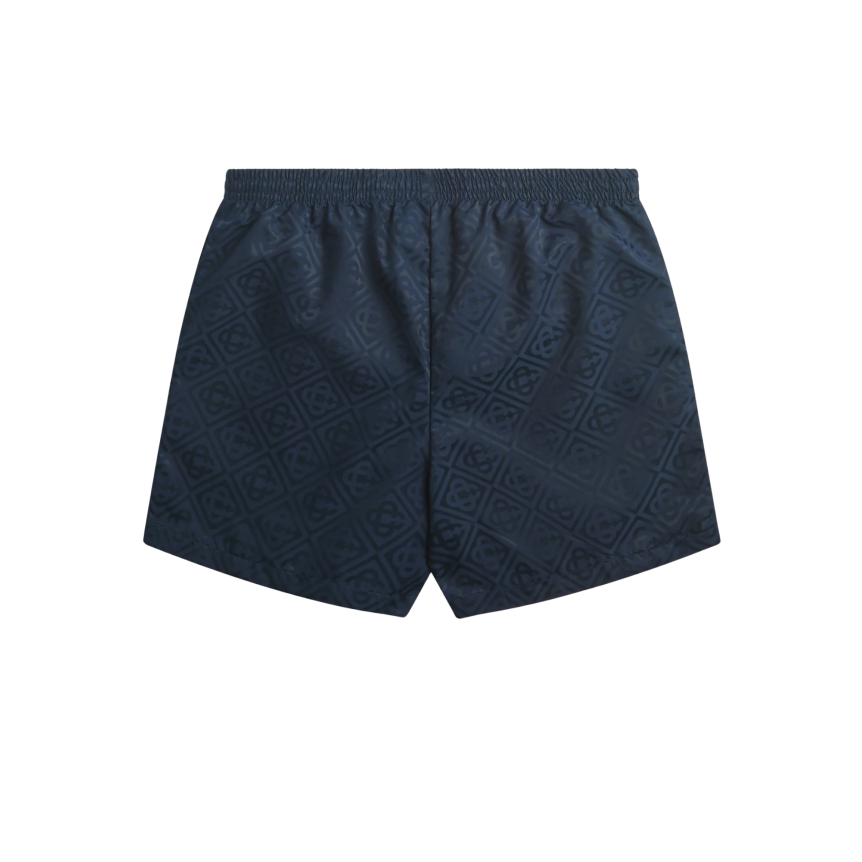 Short de bain CASABLANCA bleu marine monogramme