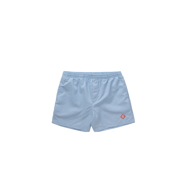 Short de bain CASABLANCA bleu ciel monogramme