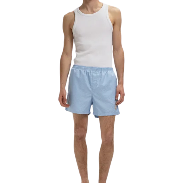 Short de bain CASABLANCA bleu ciel monogramme