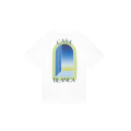 T‑shirt manche courte coton blanc vert citron Arches
