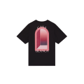 T‑shirt col rond manche courte coton noir rose Arches