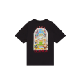 T‑shirt col rond manche courte coton noir Tennis Landscape