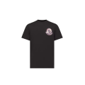 T-shirt col rond coton noir gros logo rouge bleu