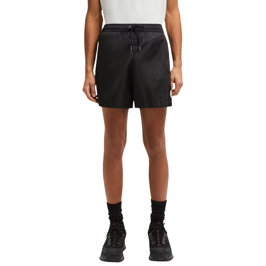 Short de bain MONCLER nylon noir poche zippée