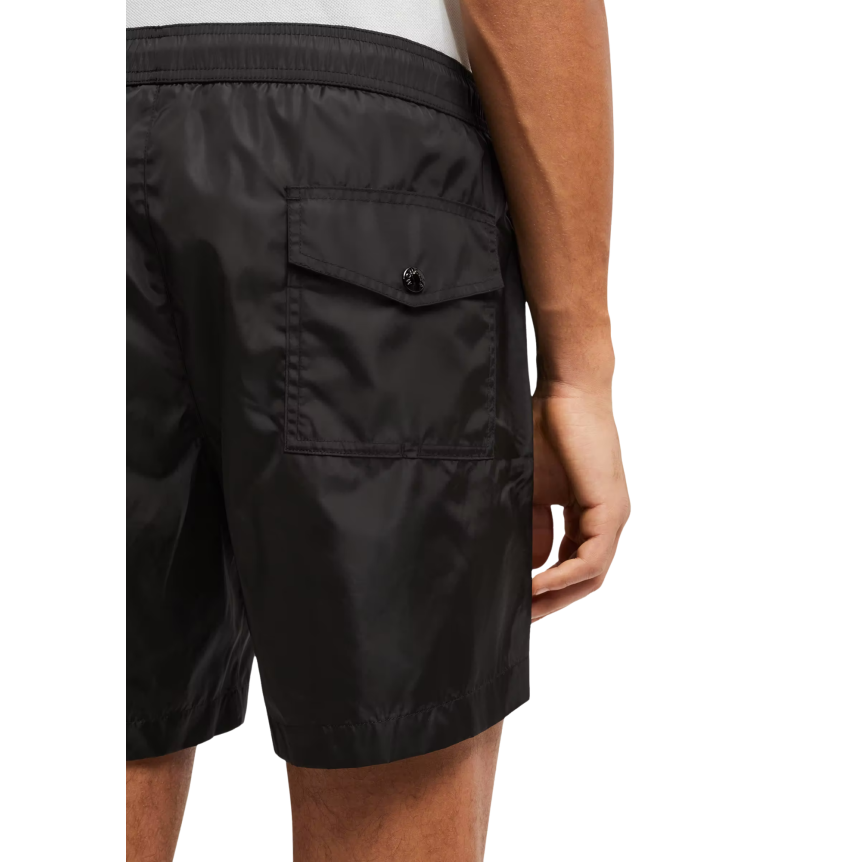 Short de bain MONCLER nylon noir poche zippée