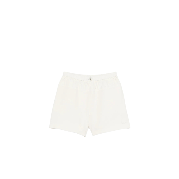 Short MONCLER coton mélangé nylon éponge écru