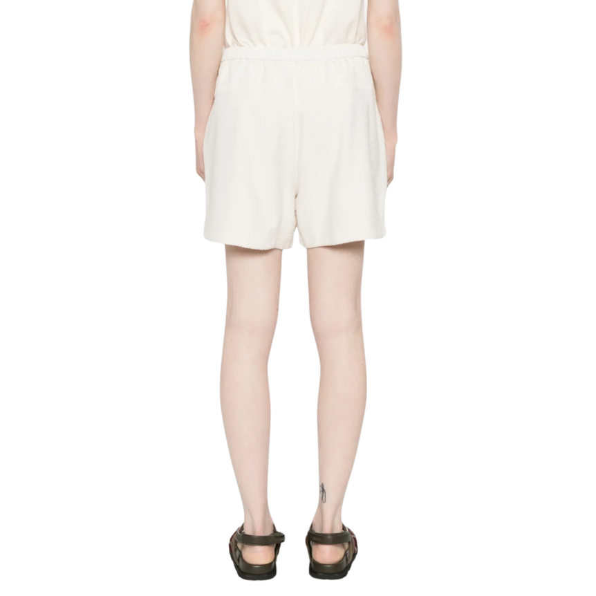 Short MONCLER coton mélangé nylon éponge écru