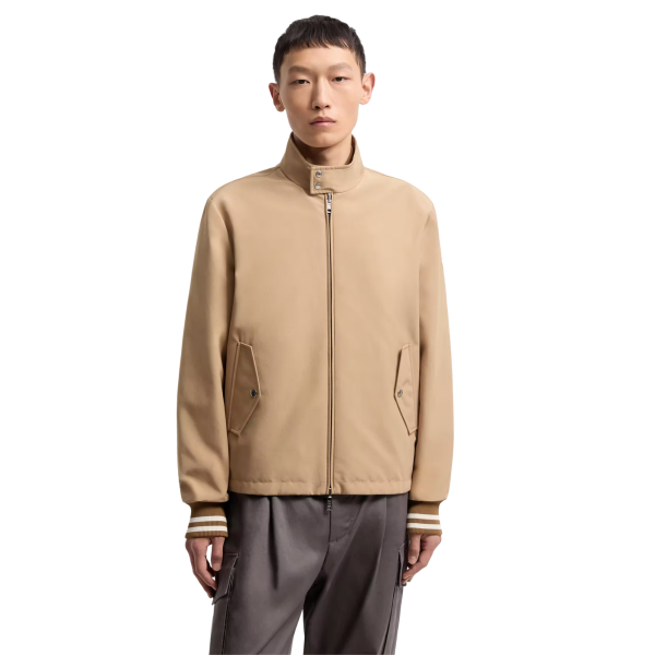 Blouson bomber MONCLER Prieure coton mélangé camel réversible bordeaux