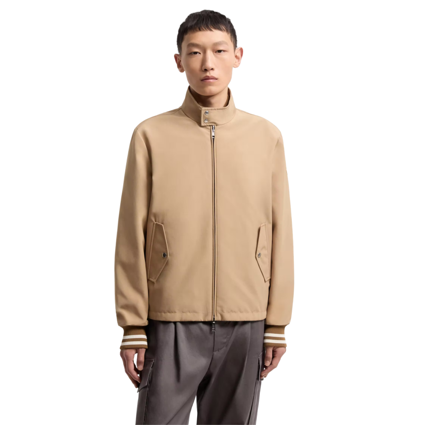 Blouson bomber MONCLER Prieure coton mélangé camel réversible bordeaux