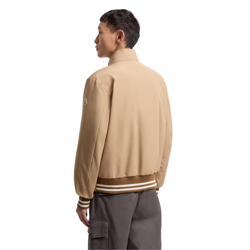 Blouson bomber MONCLER Prieure coton mélangé camel réversible bordeaux