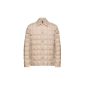Doudoune chemise Castellana matelassée nylon déperlant beige logo cuir