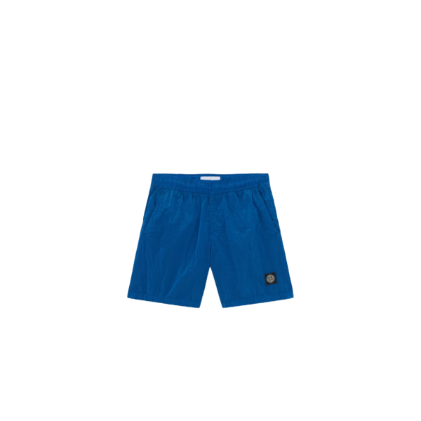 Short de bain STONE ISLAND mi-long regular nylon bleu vif ECONYL® poches