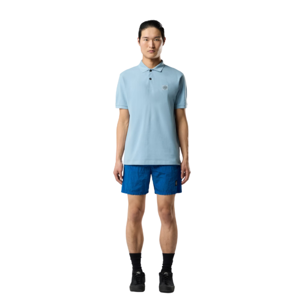 Short de bain STONE ISLAND mi-long regular nylon bleu vif ECONYL® poches