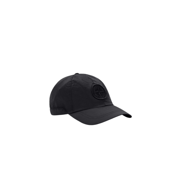 Casquette STONE ISLAND nylon métal ECONYL® noir broderie logo Compass