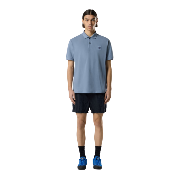 Short de bain court STONE ISLAND slim nylon métal ECONYL ® bleu marine poches
