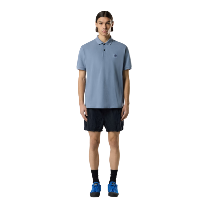 Short de bain court STONE ISLAND slim nylon métal ECONYL ® bleu marine poches