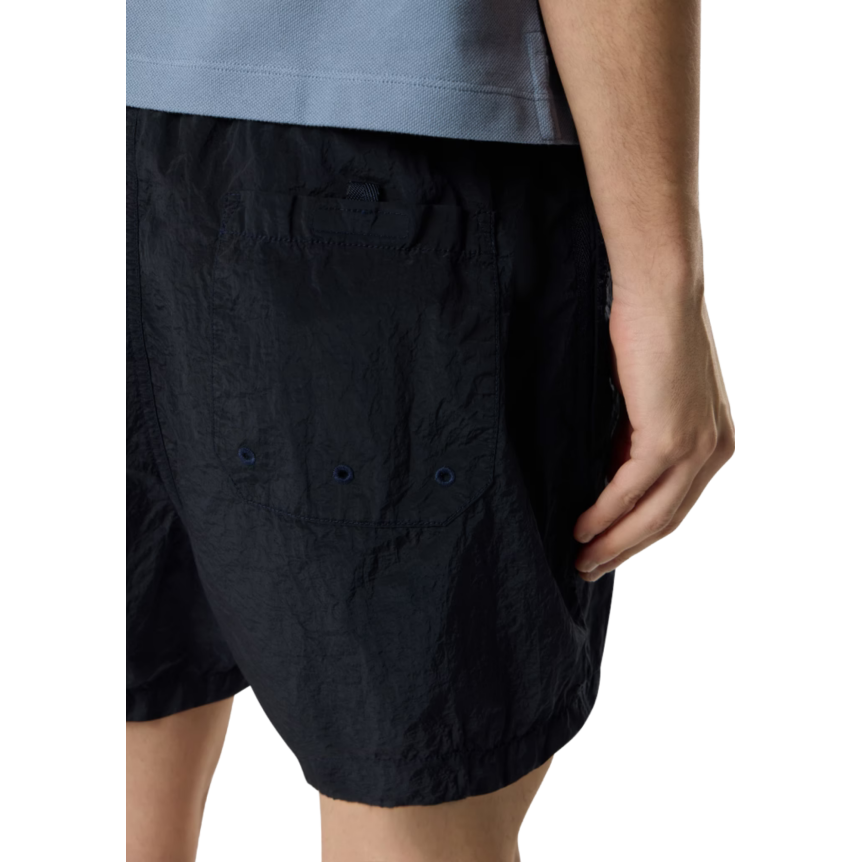 Short de bain court STONE ISLAND slim nylon métal ECONYL ® bleu marine poches