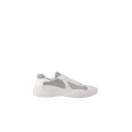 Basket basse Sneaker America’s Cup cuir verni blanc tissu technique gris