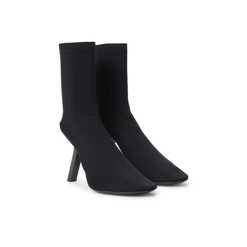 Bottines chaussettes Maille stretch Tight 110mm Noir Talon biais