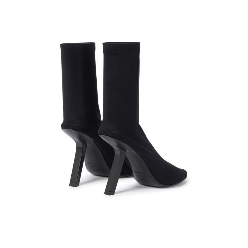 Bottines chaussettes Maille stretch Tight 110mm Noir Talon biais