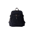 Sac à dos Speedrock Re Nylon bleu marine bordure cuir marron