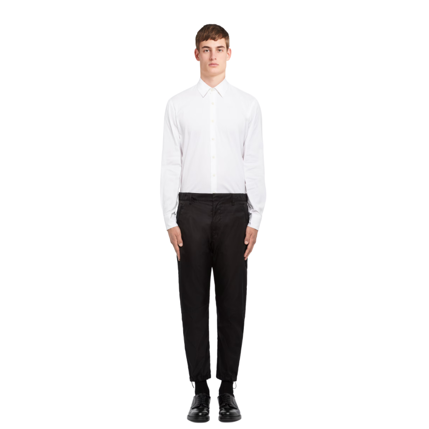 Pantalon skinny PRADA Re Nylon noir bas elastique