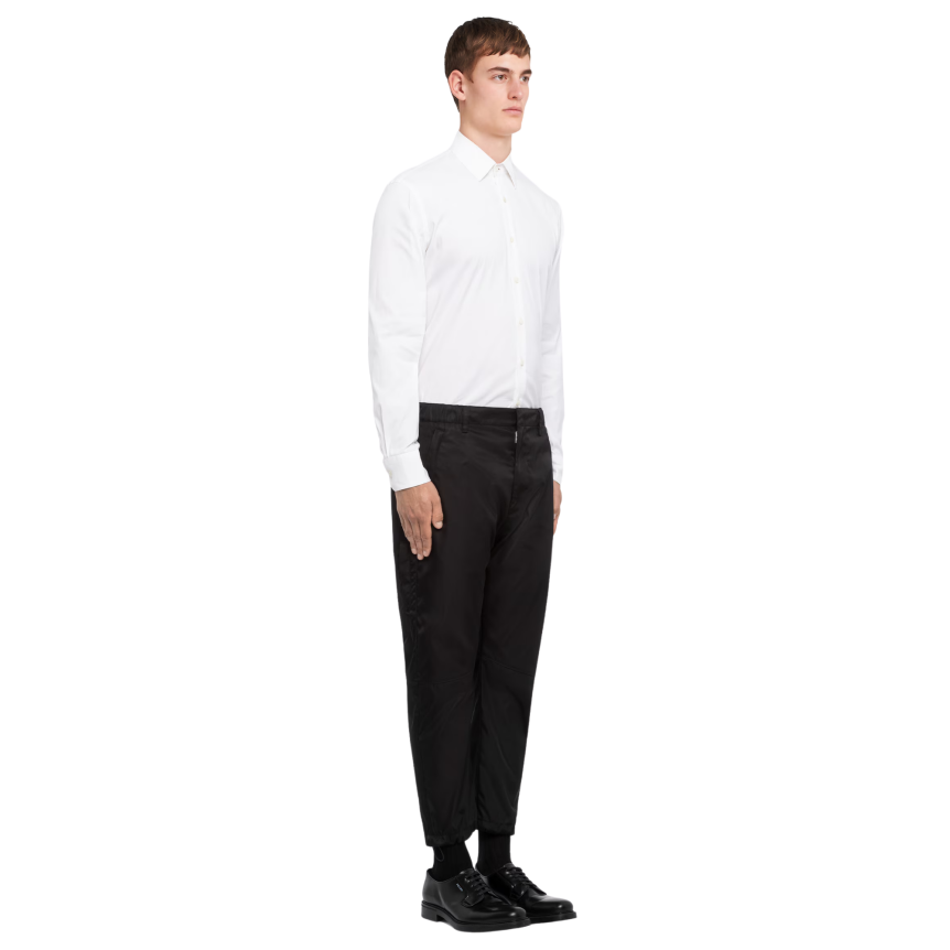 Pantalon skinny PRADA Re Nylon noir bas elastique