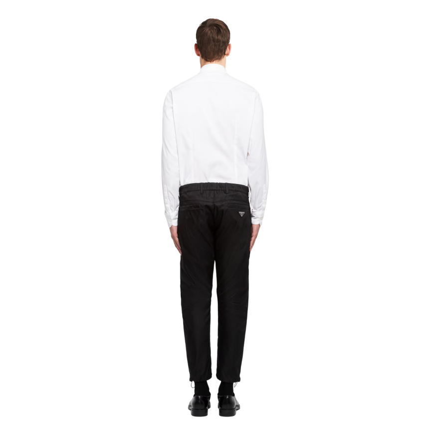 Pantalon skinny PRADA Re Nylon noir bas elastique
