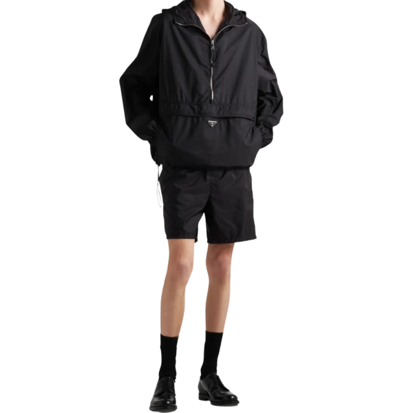 Short de bain  PRADA  Re Nylon noir logo triangle ceinture